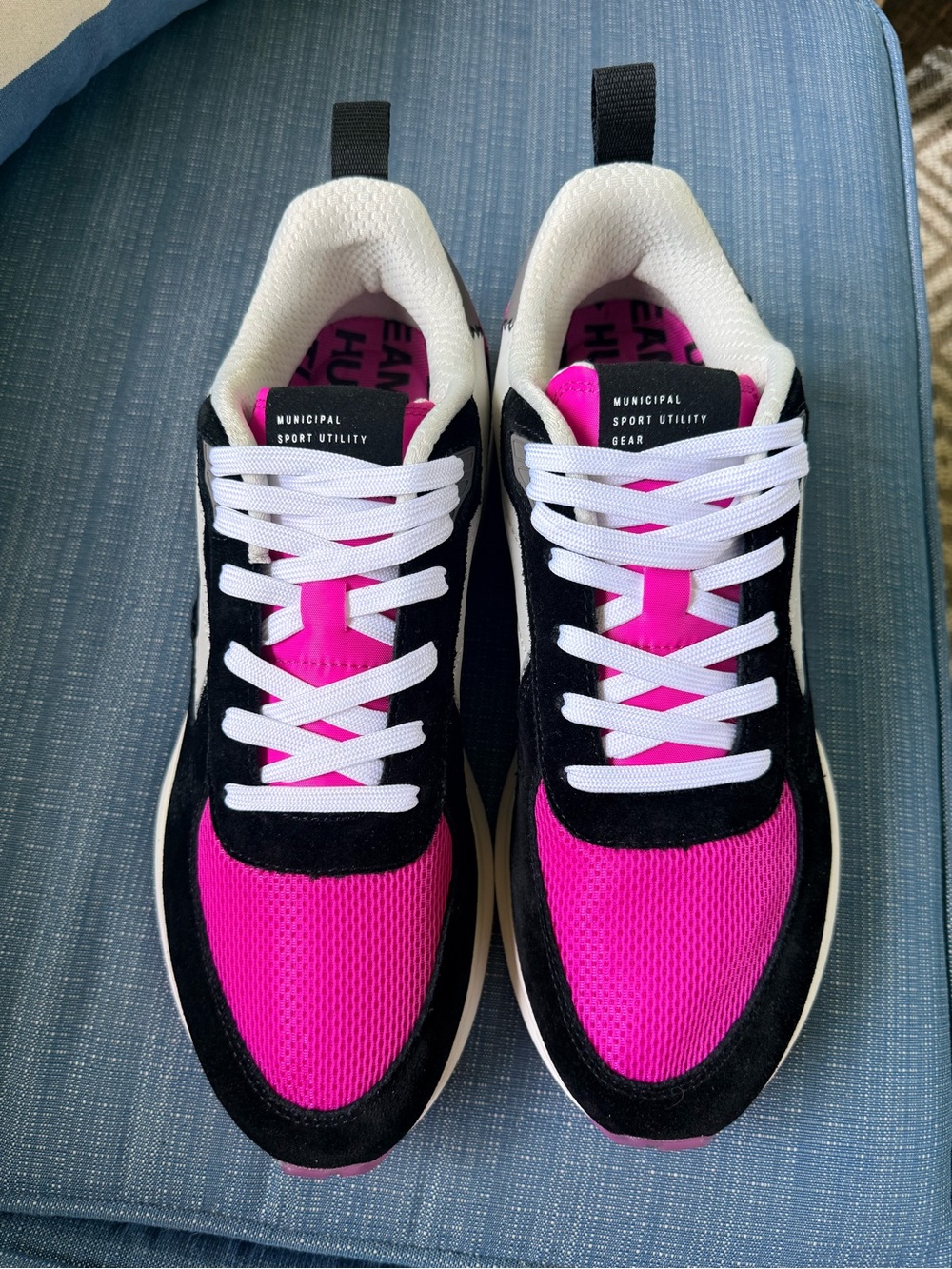 Men's Athletic Sneakers in Pink and Black